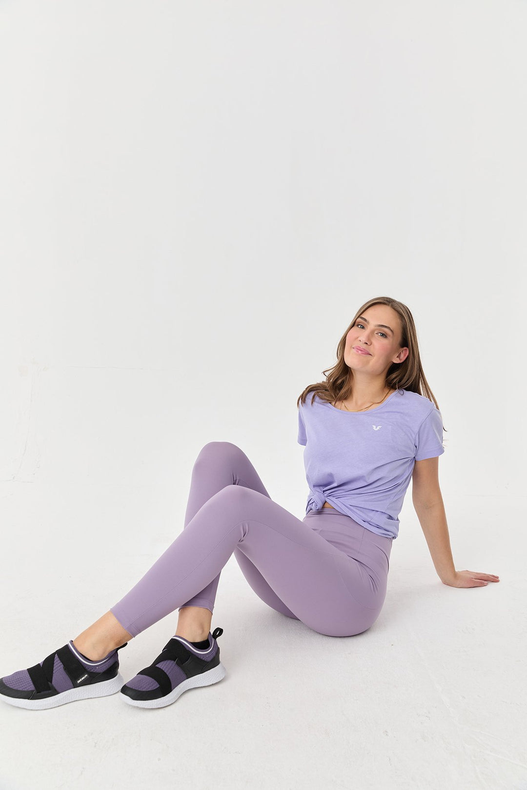 Damen Hohe Taille Formgebende Voll-Lycra Taschen Sport Leggings