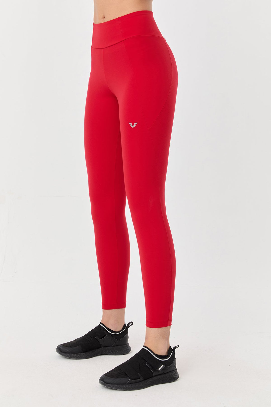 Damen Hohe Taille Formgebende Voll-Lycra Taschen Sport Leggings
