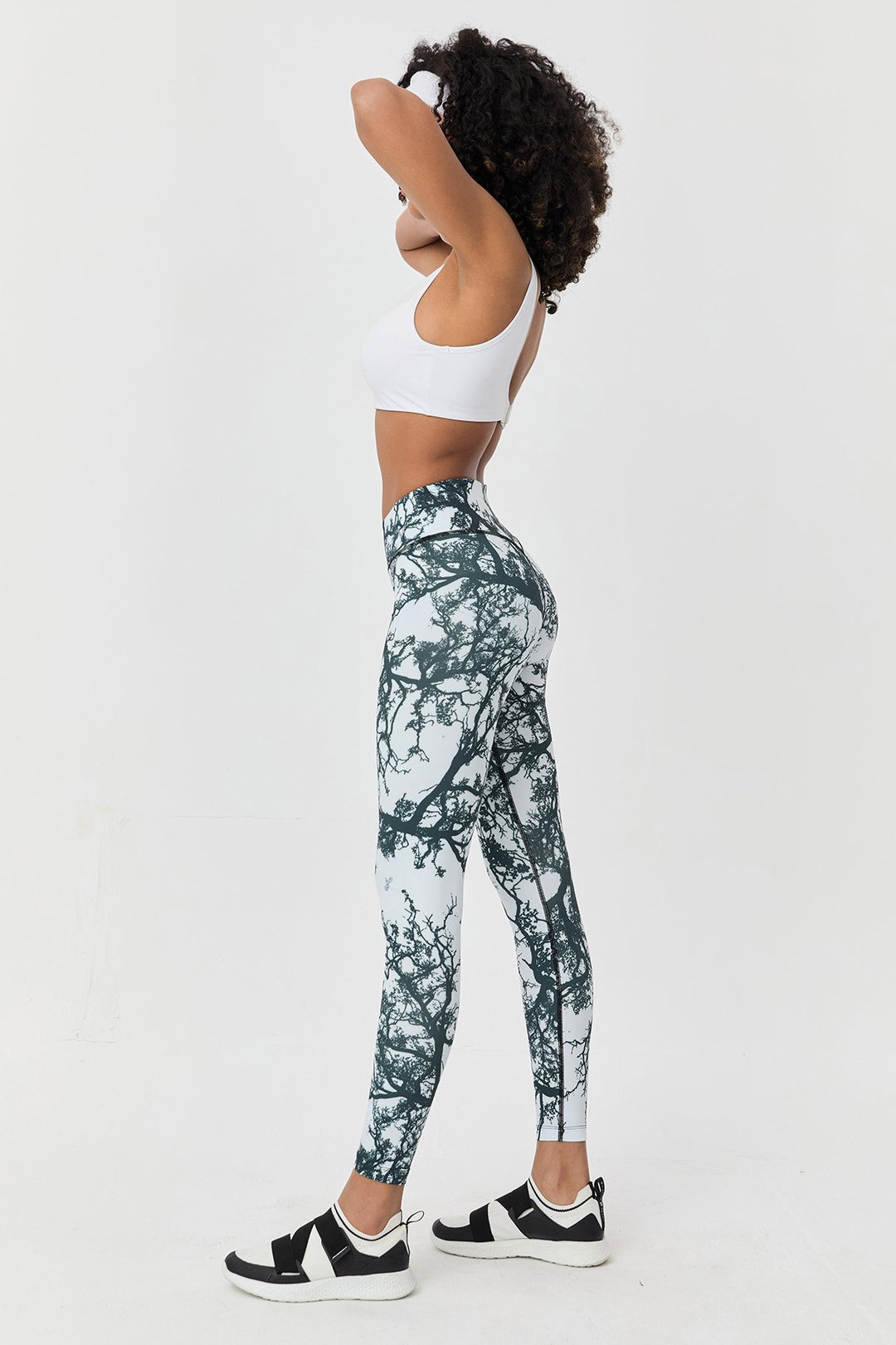 Damen Gemusterte Hohe Taille Sport Leggings