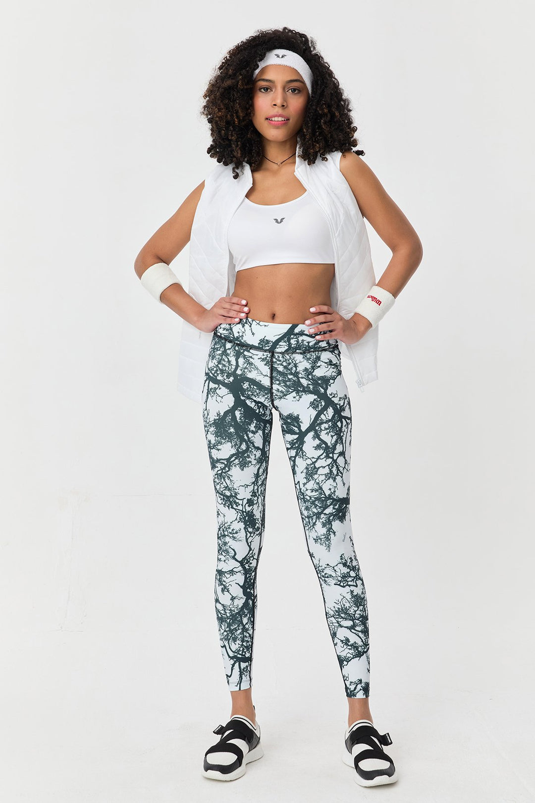 Damen Gemusterte Hohe Taille Sport Leggings