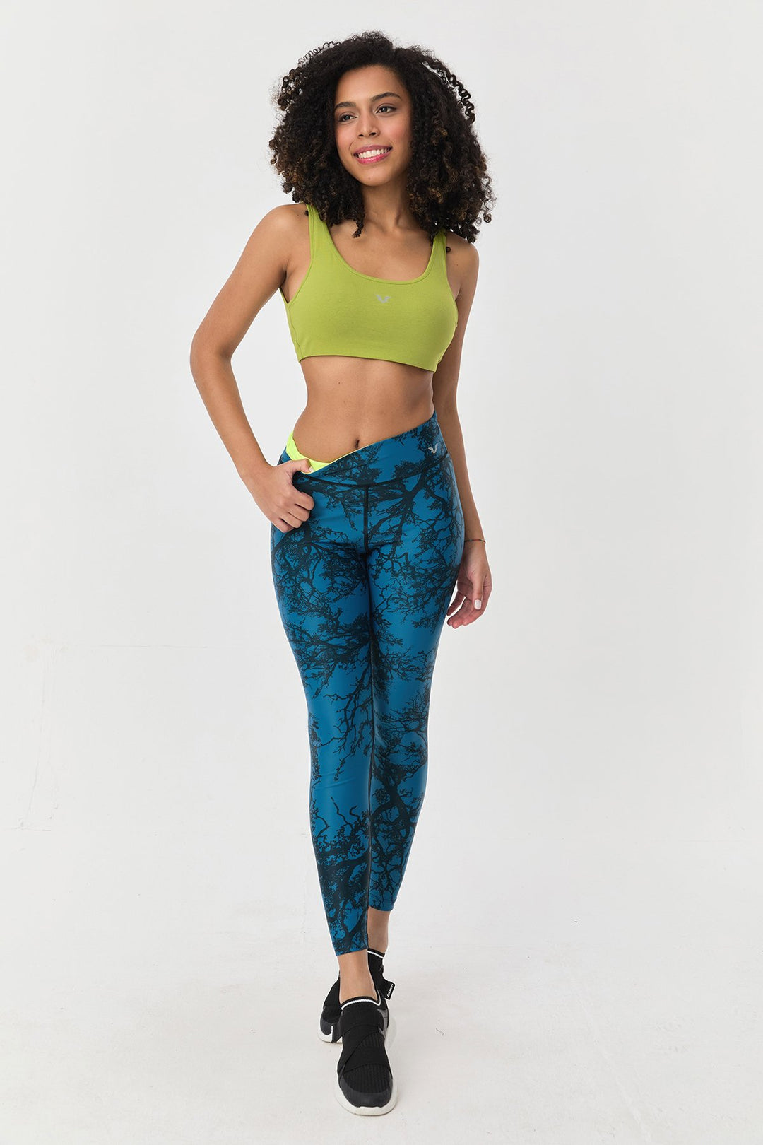 Damen Gemusterte Hohe Taille Sport Leggings