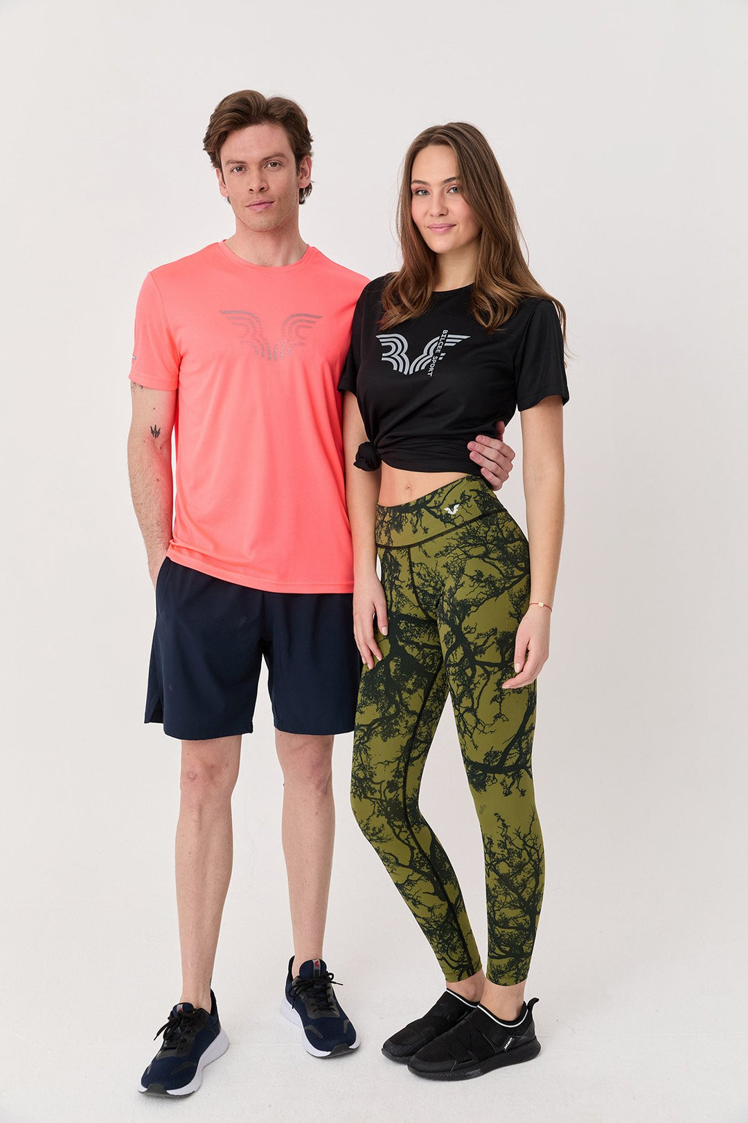 Damen Gemusterte Hohe Taille Sport Leggings