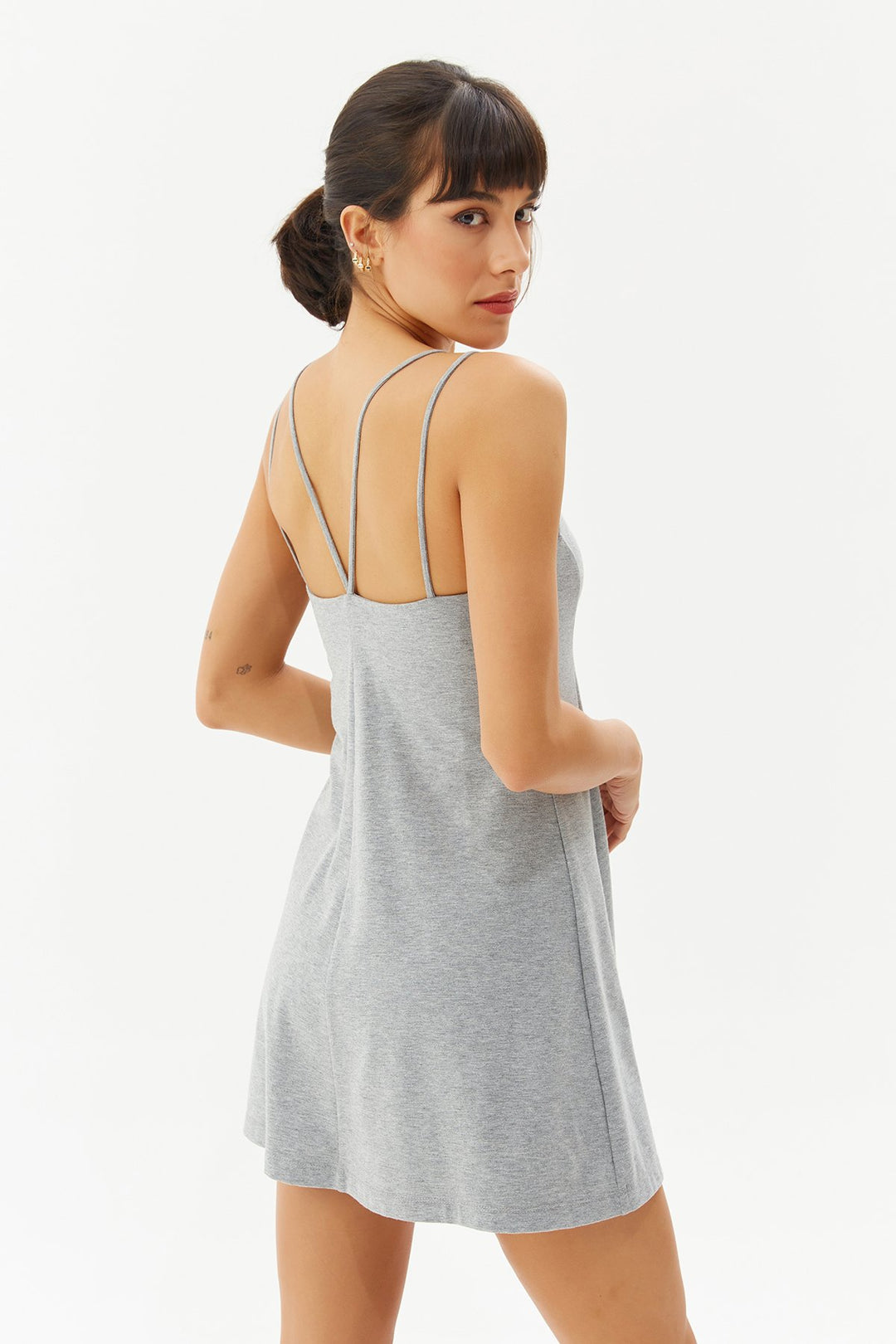 Damen Tennisoverallkleid mit Seil-Träger-Korsett