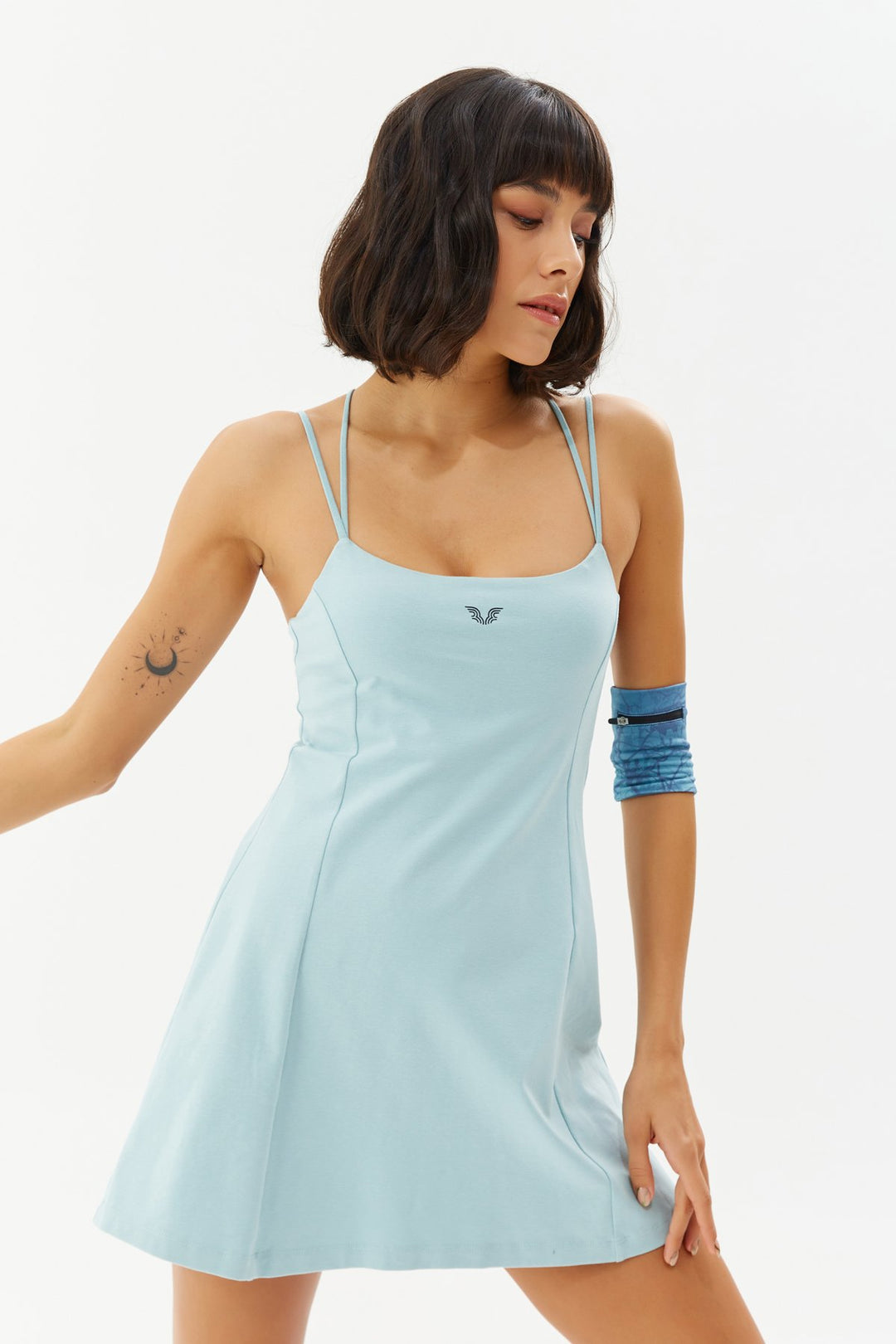 Damen Tennisoverallkleid mit Seil-Träger-Korsett