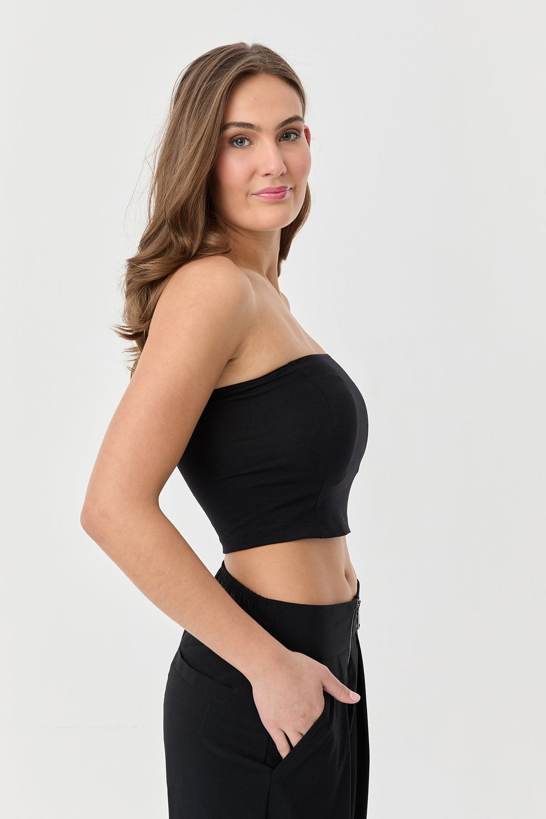 Damen trägerloses gerades Crop