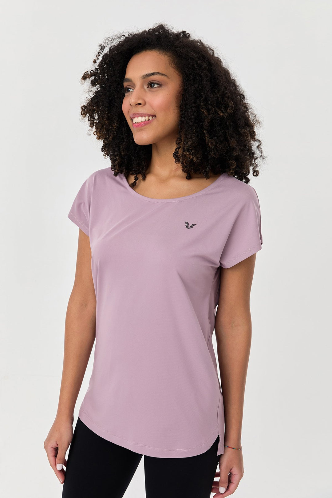 Damen Weichstrukturiertes Schnelltrocknendes Fitness-Training Oversize T-Shirt