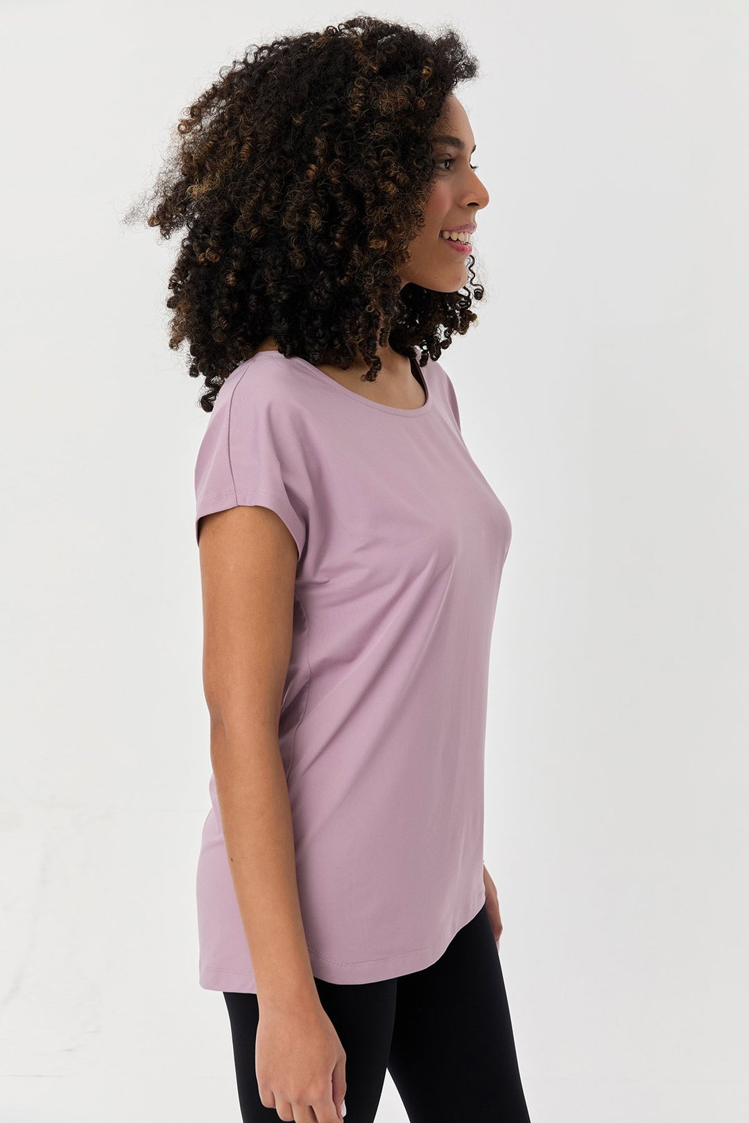 Damen Weichstrukturiertes Schnelltrocknendes Fitness-Training Oversize T-Shirt