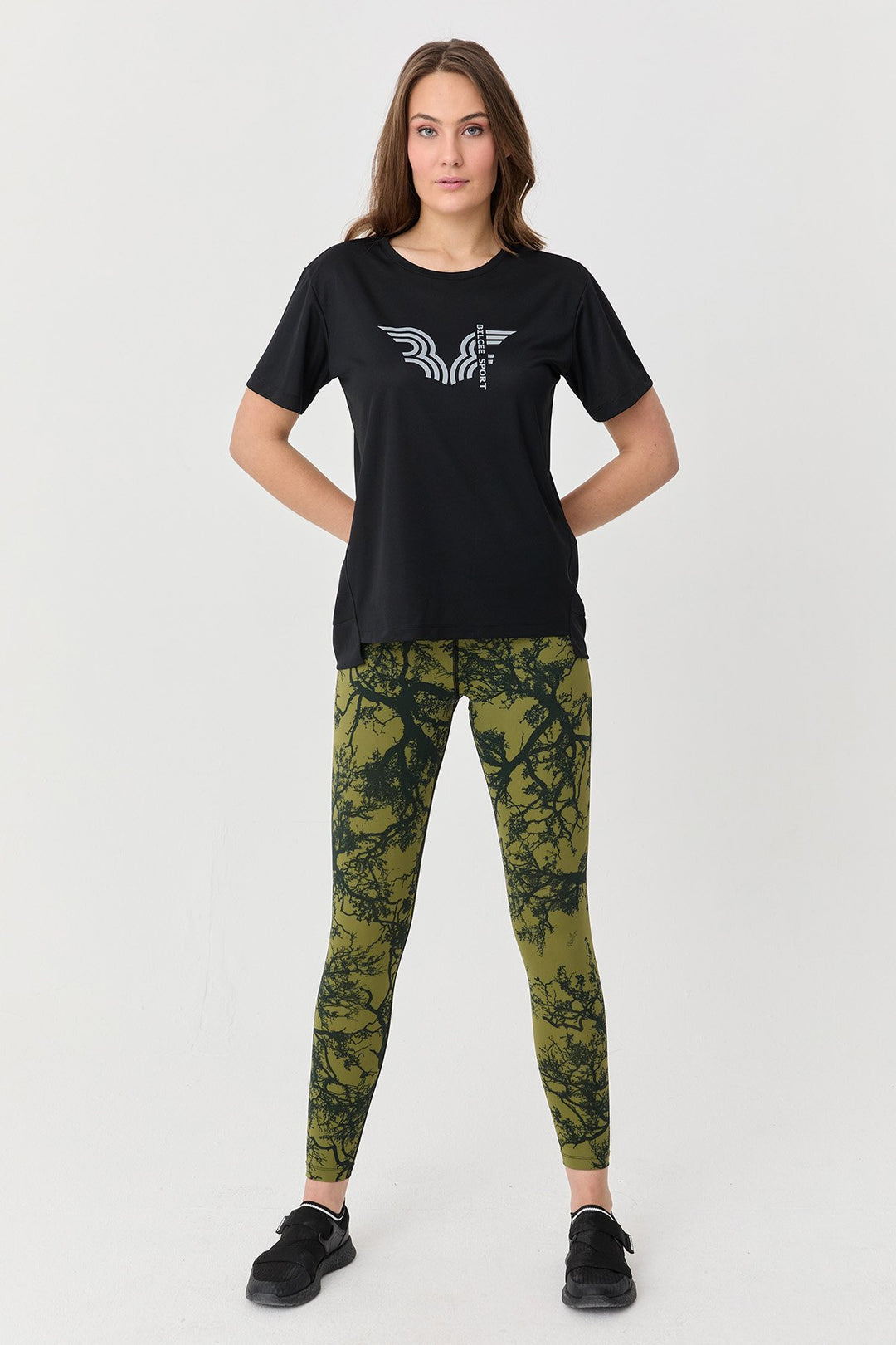 Bedrucktes Trainings T-Shirt für Damen