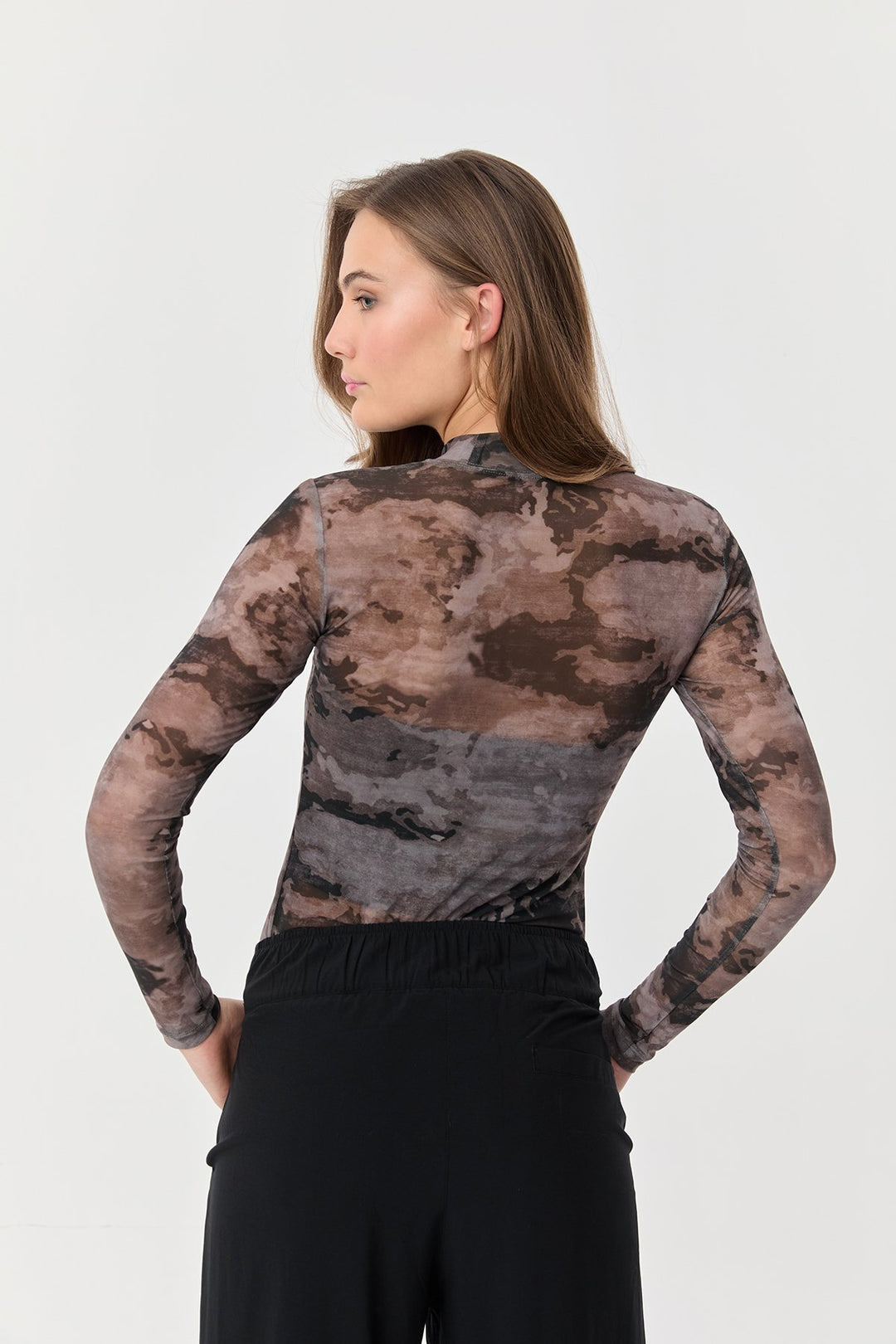 Transparenter, Digital Bedruckter Damen-Body