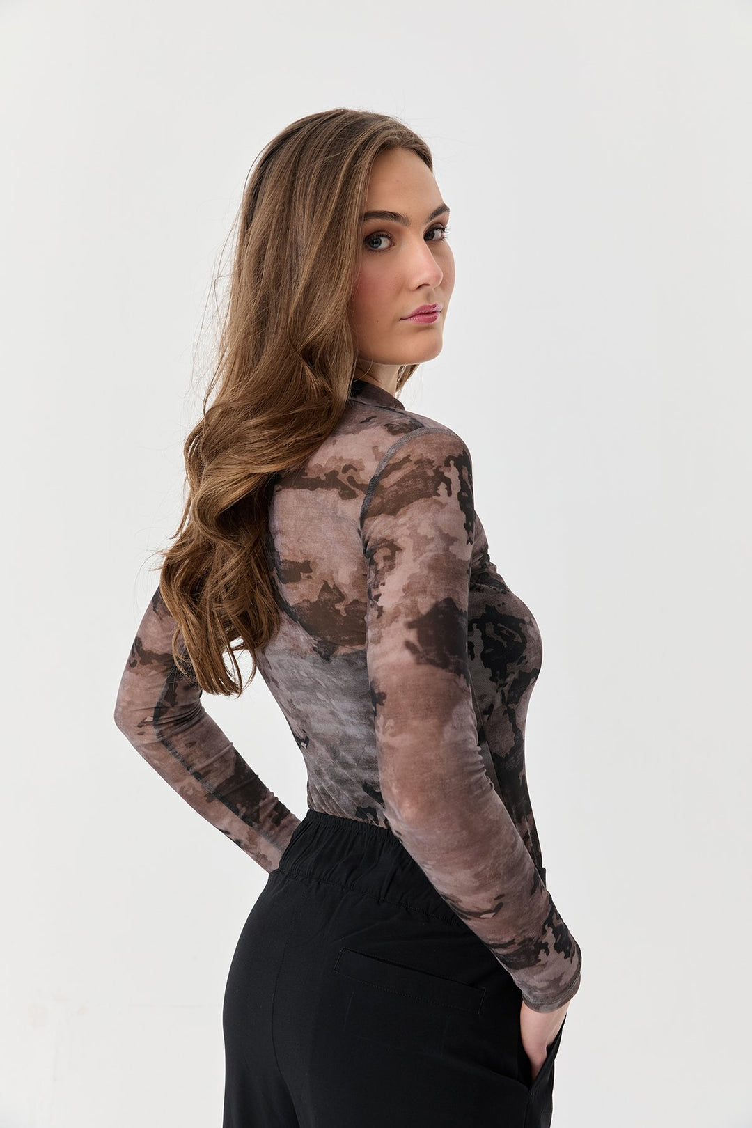 Transparenter, Digital Bedruckter Damen-Body