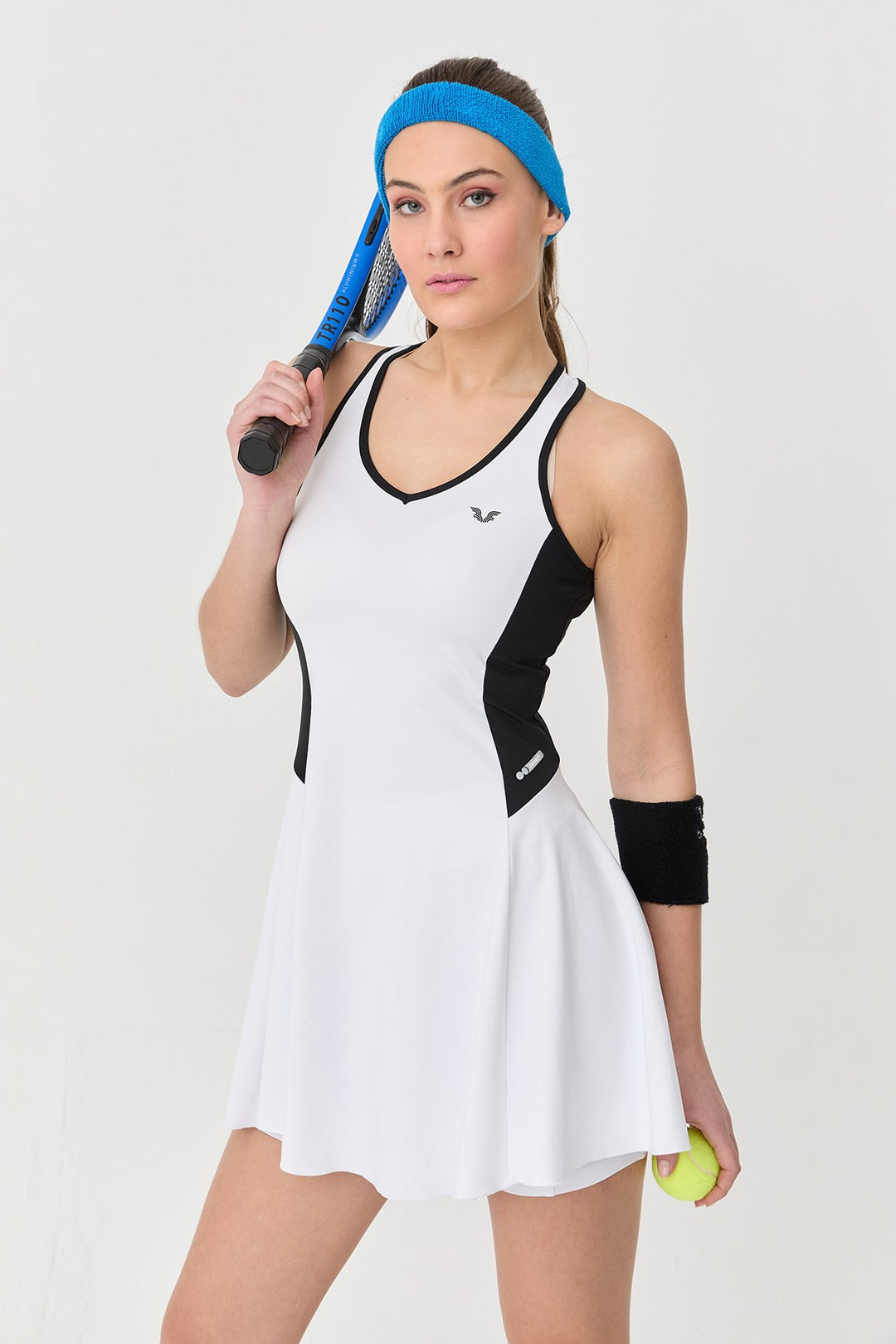 Damen V-Ausschnitt Tennis Leggings Kleid