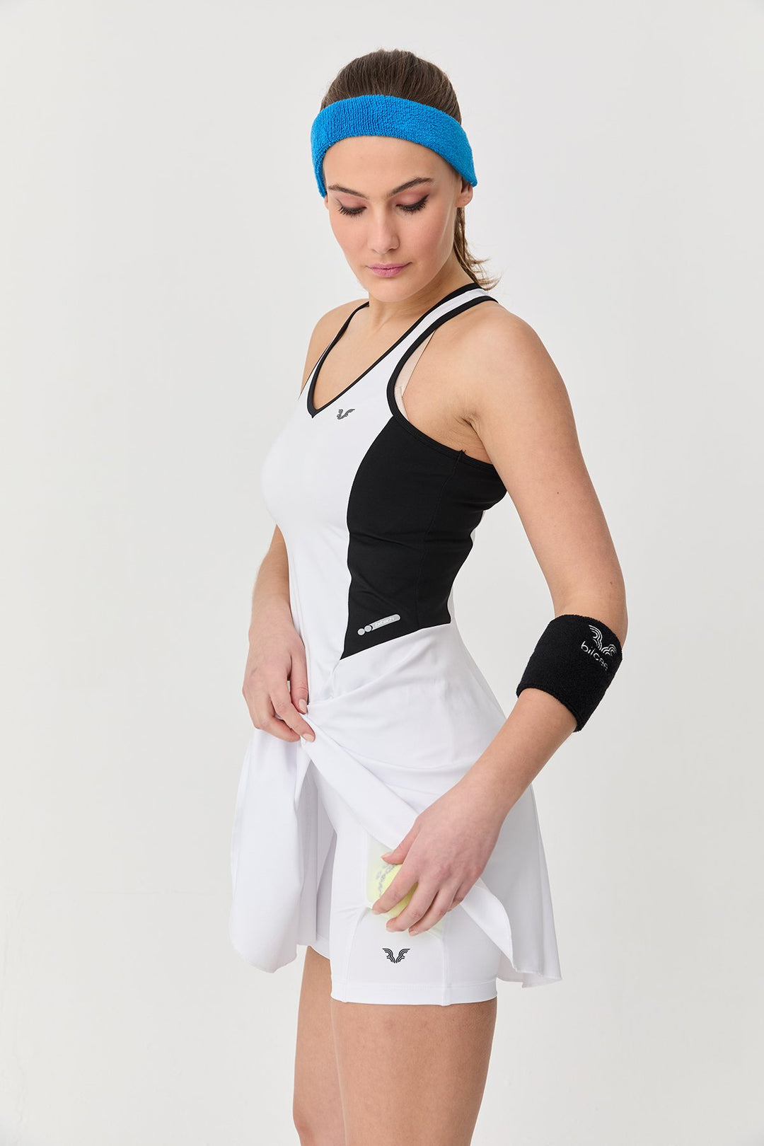 Damen V-Ausschnitt Tennis Leggings Kleid