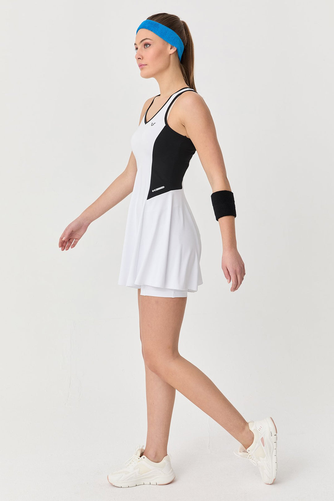 Damen V-Ausschnitt Tennis Leggings Kleid