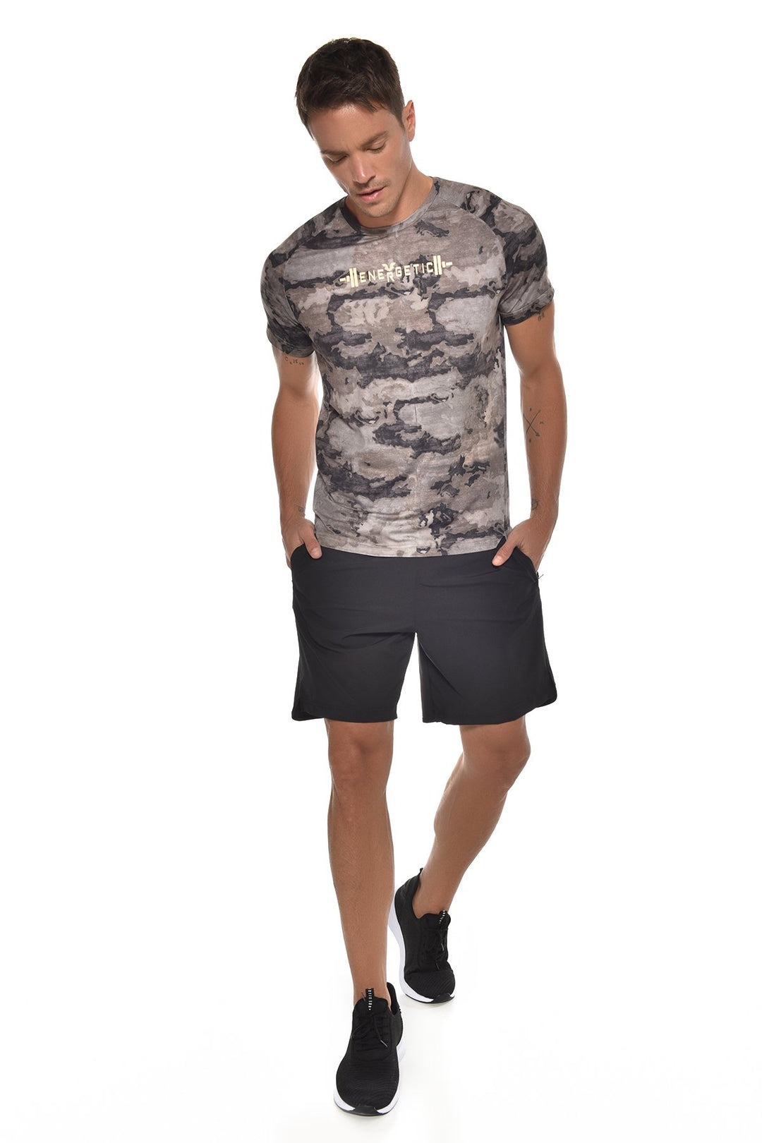 Herren Kurzarm Camouflage-T-Shirt