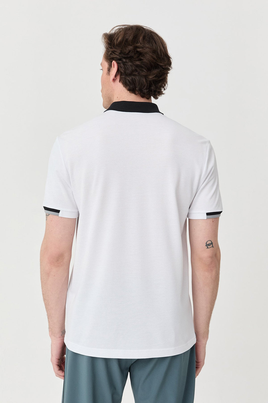 Kurzarm-T-Shirt aus Baumwolle mit Polokragen für Herren