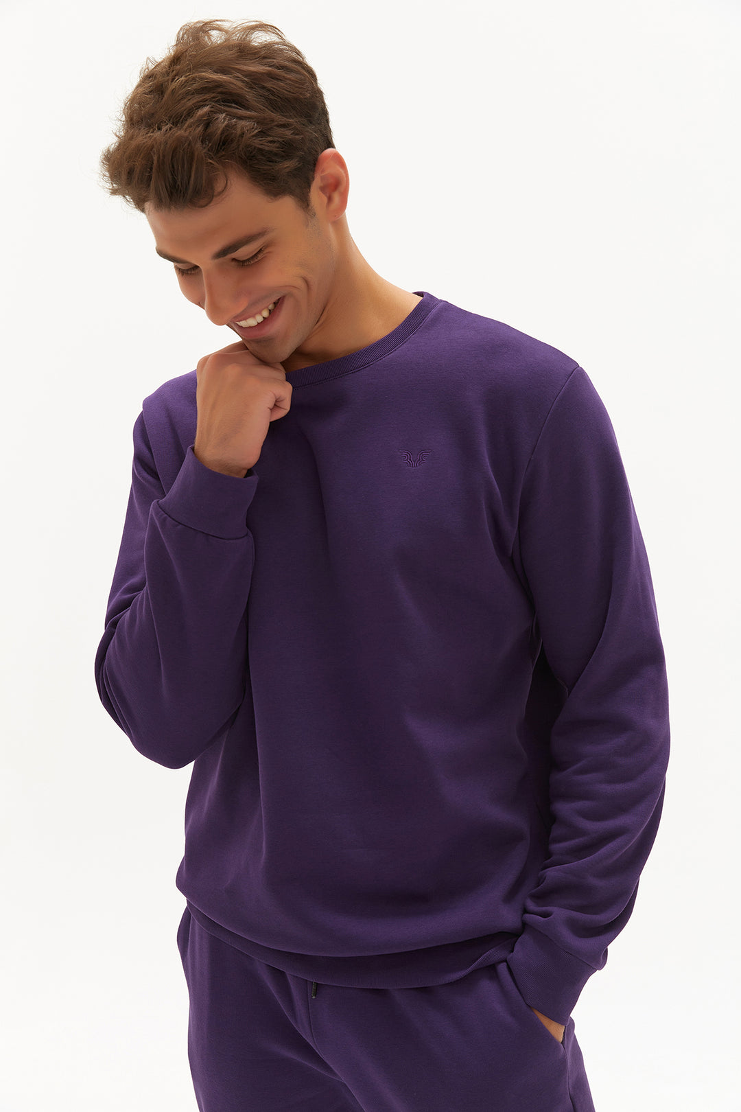 Übergroßes Herren-Sweatshirt mit Rundhalsausschnitt