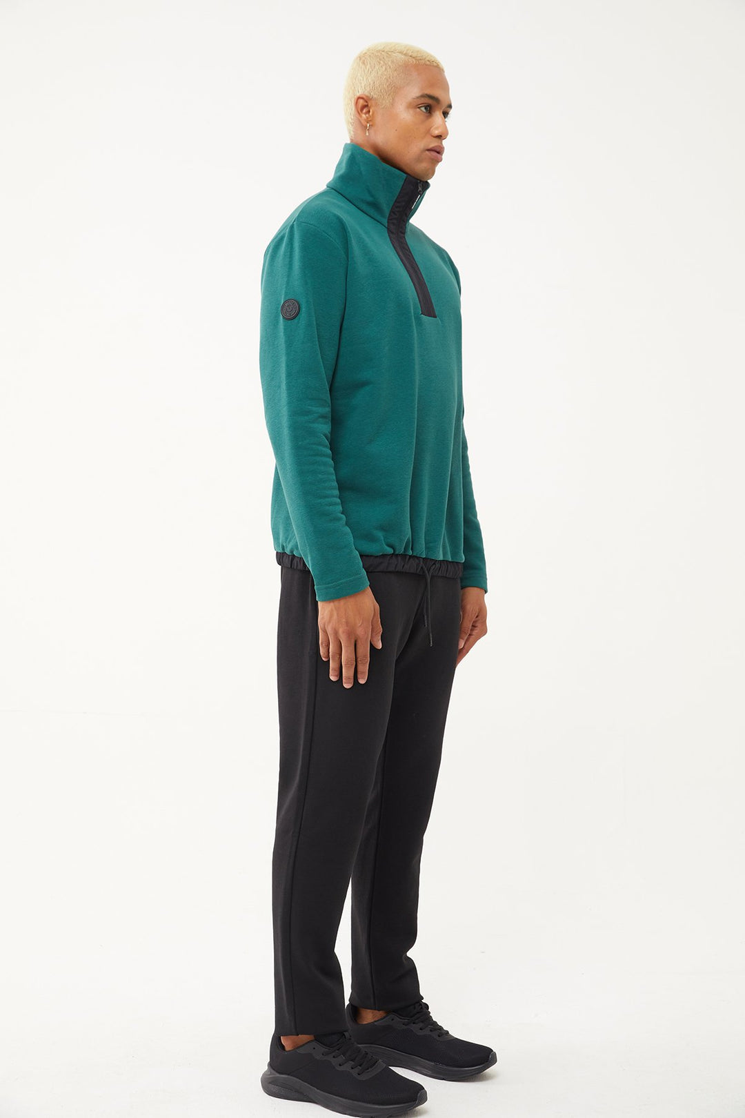 Herren-Sweatshirt-Trainingsanzug mit halbem Reißverschluss