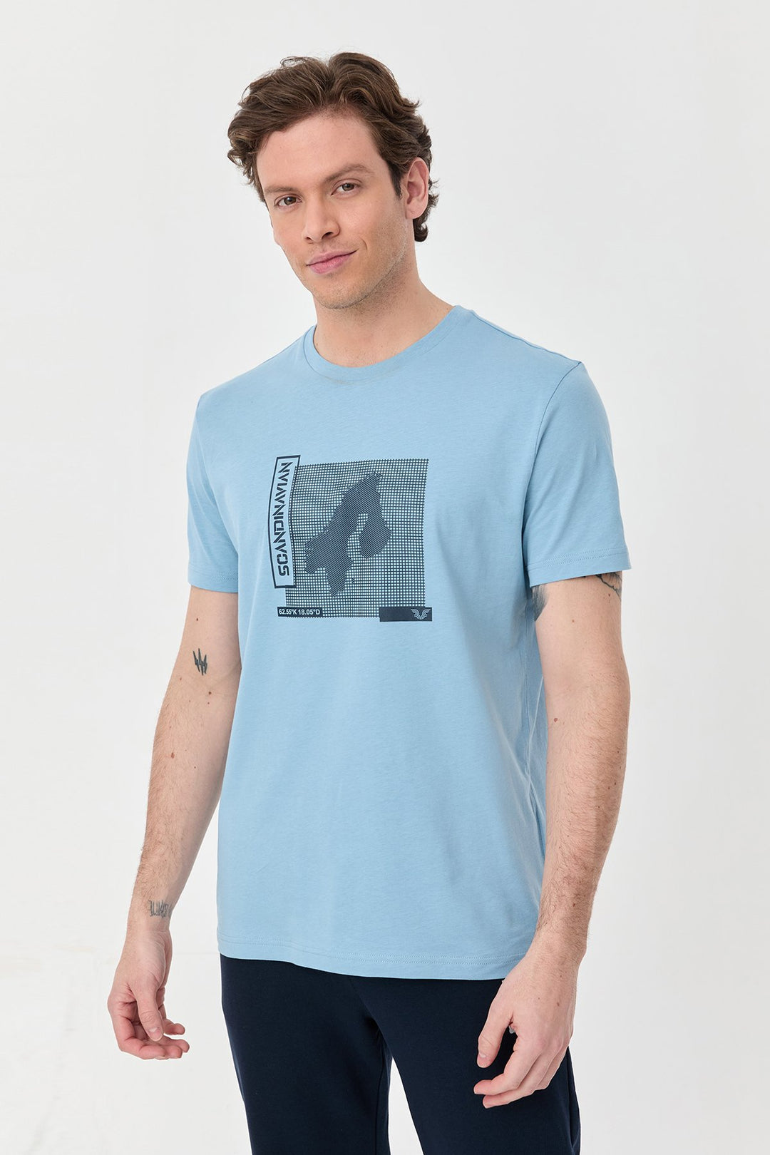 Herren Bedrucktes Baumwoll-T-Shirt 