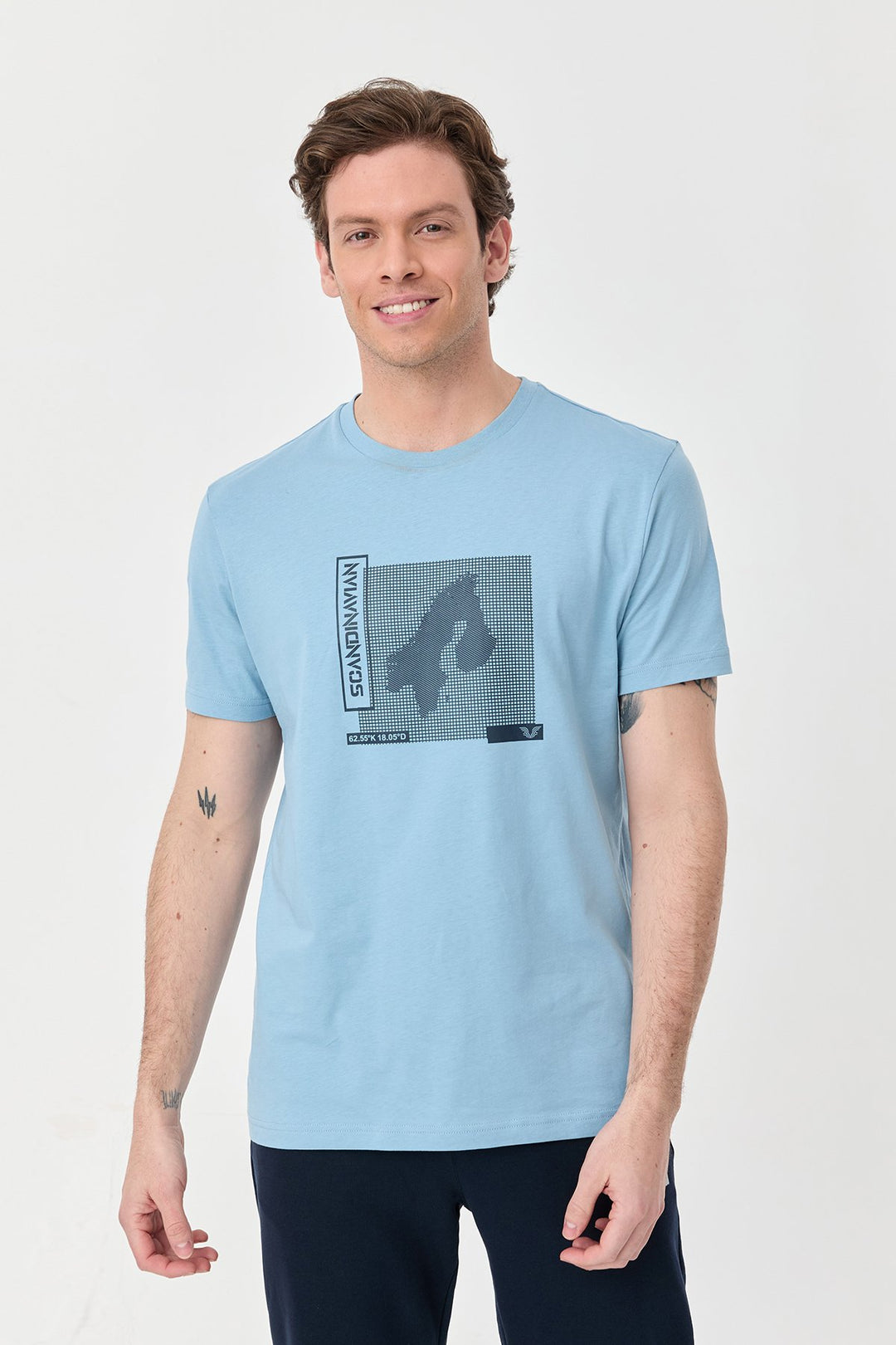 Herren Bedrucktes Baumwoll-T-Shirt 