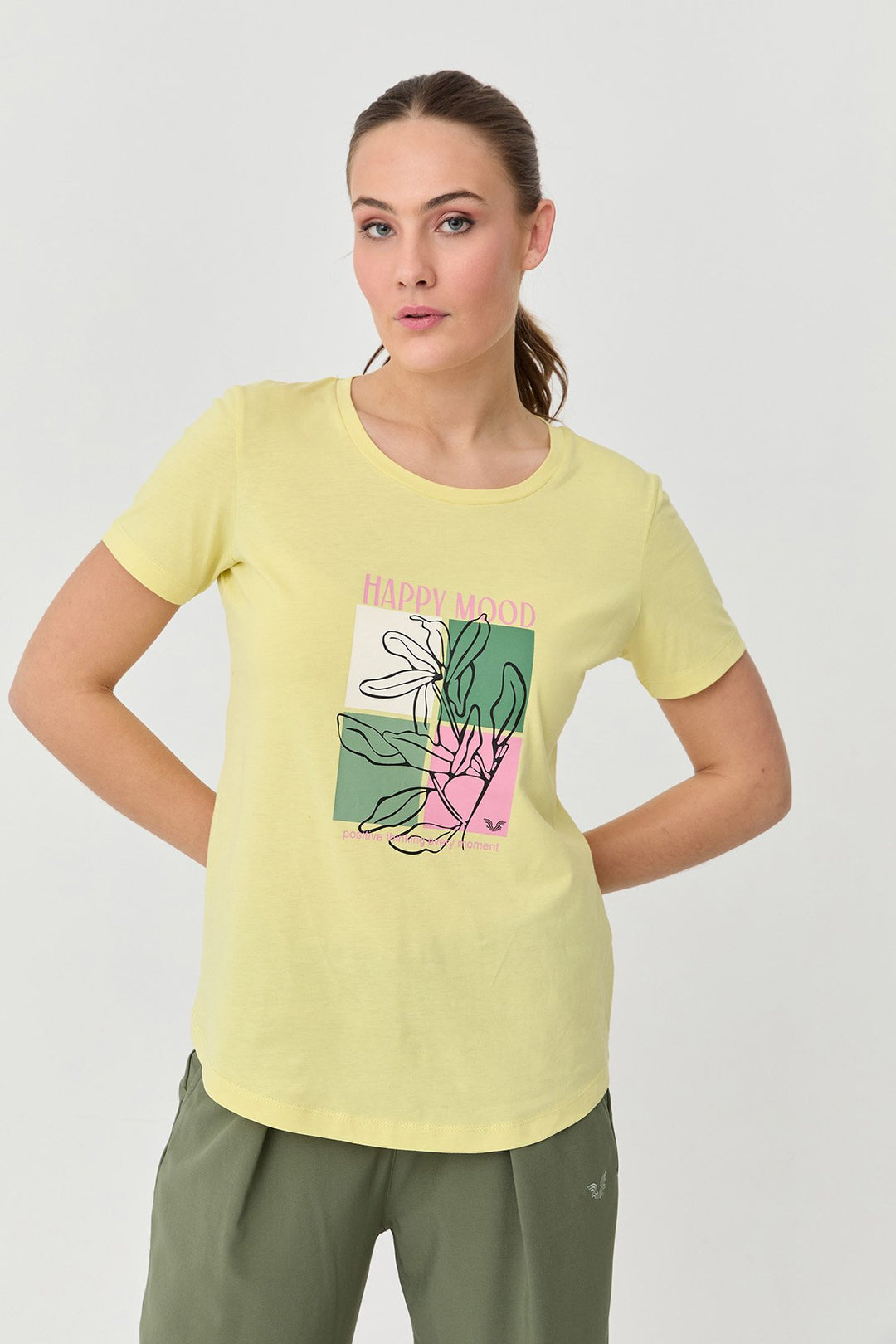Bedrucktes Damen-T-Shirt aus Baumwolle