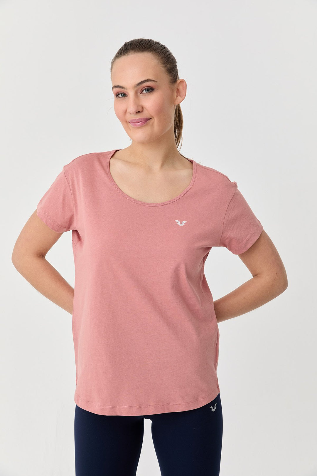 Damen Baumwolle Kurzarm T-Shirt