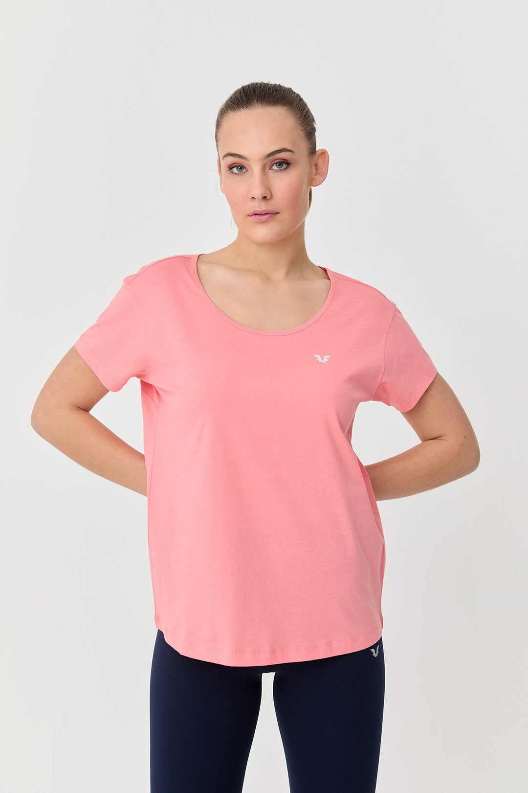 Damen Baumwolle Kurzarm T-Shirt