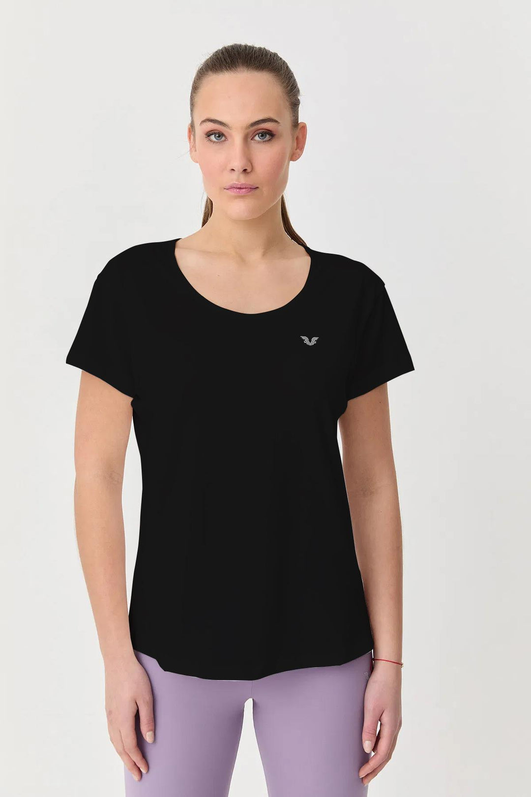 Damen Baumwolle Kurzarm T-Shirt