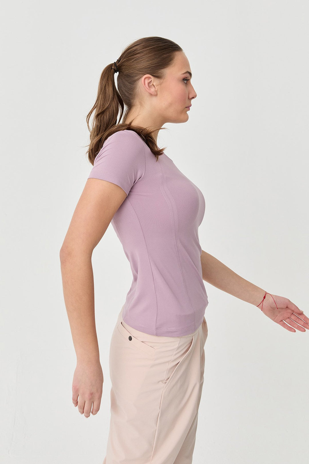 Weiches, strukturiertes Body-T-Shirt für Damen