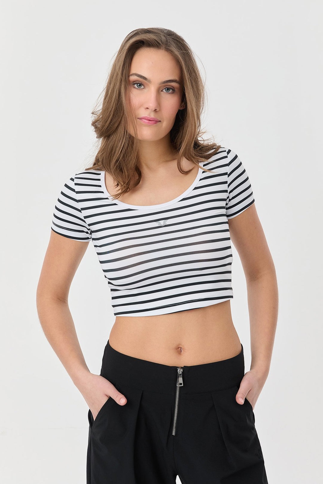 Damen Weichstrukturiertes Crop Body