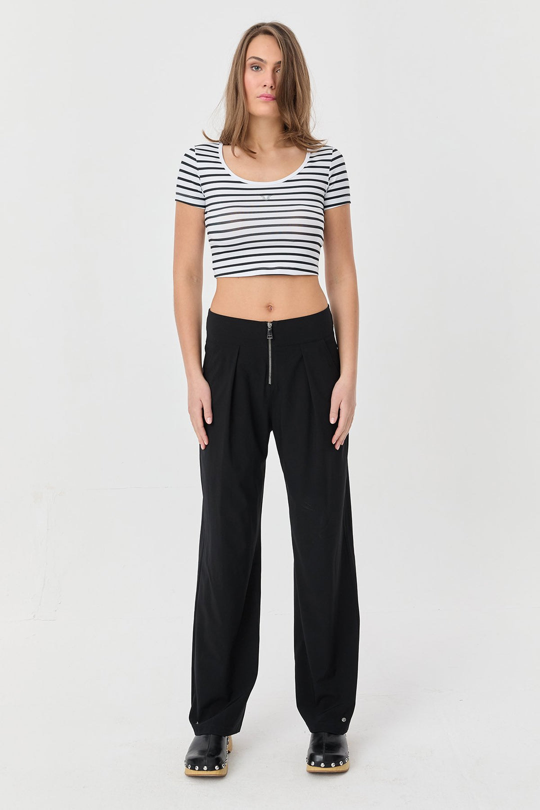 Damen Weichstrukturiertes Crop Body