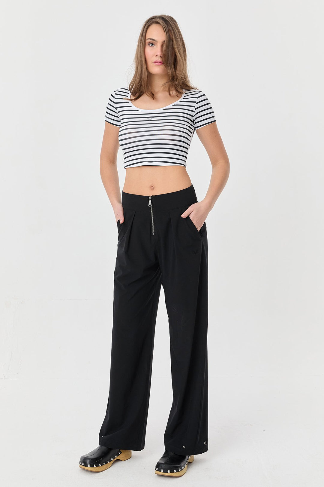 Damen Weichstrukturiertes Crop Body