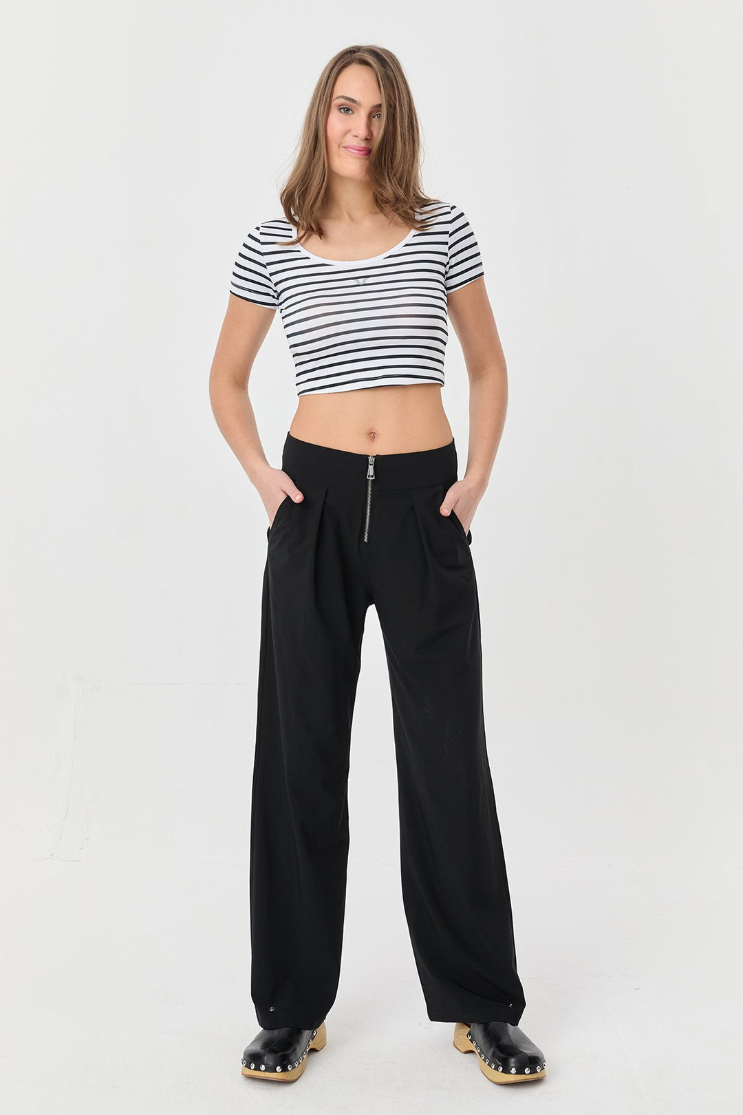 Damen Weichstrukturiertes Crop Body