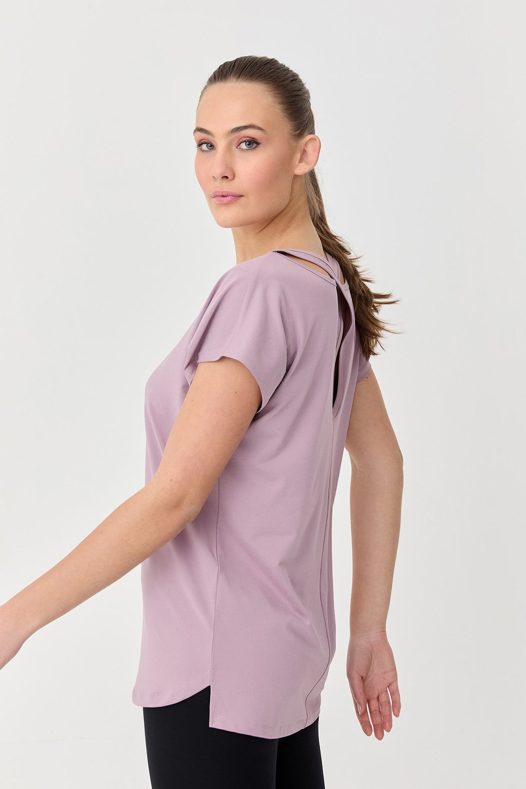Damen Weichstrukturiertes Kurzarm-T-Shirt 9712