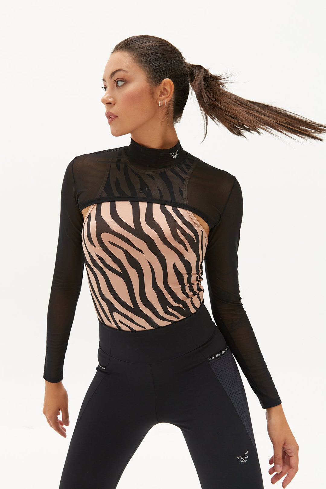 Damen Unterhemd mit Zebra-Muster
